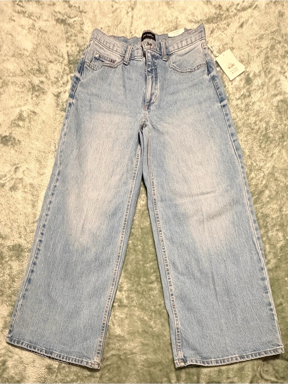 Light Blue Wide-Leg Jeans — High-Rise Flare
